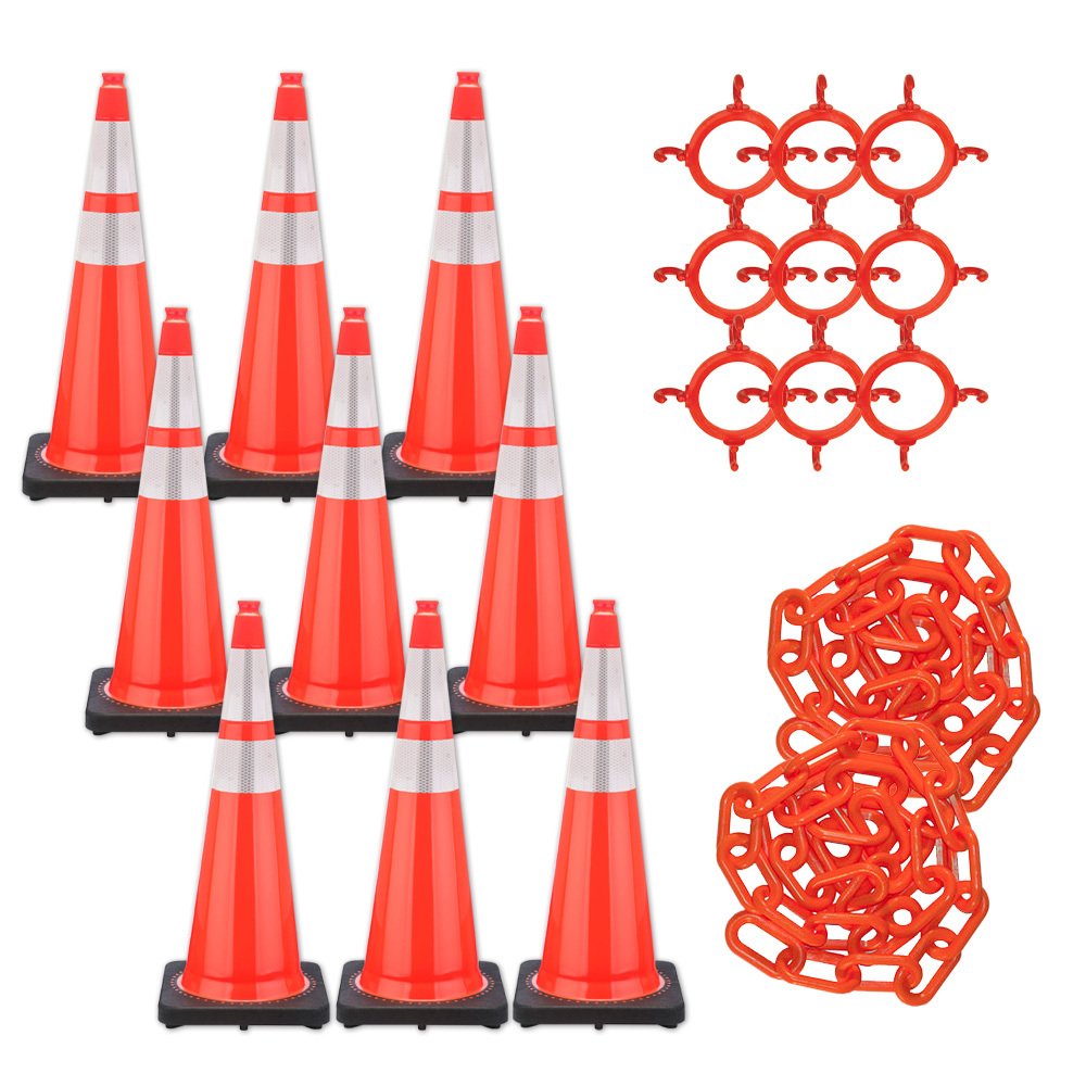 36" Traffic Cone Connector Chain Kit Traffic Cones For Less