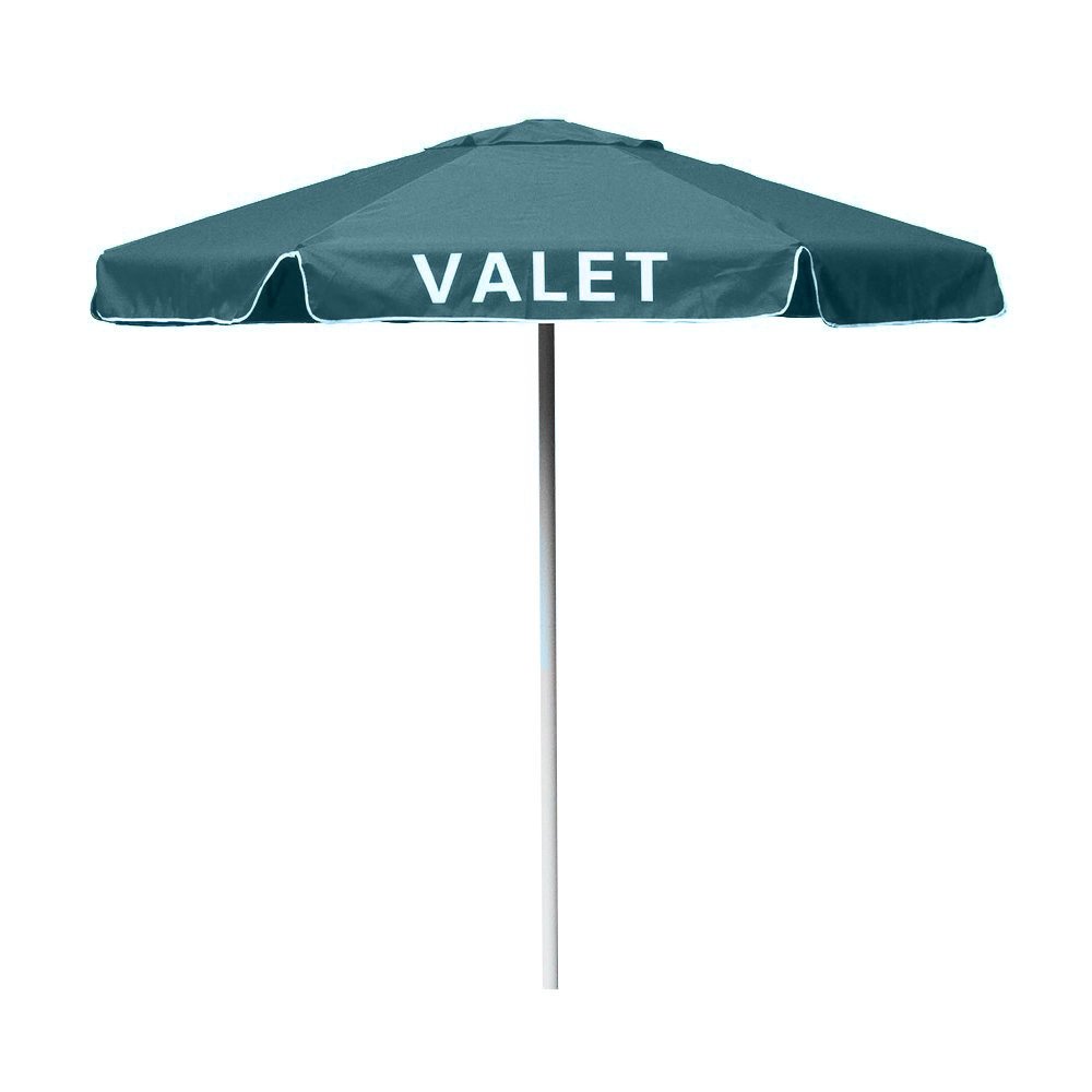 Valet Podium Aluminum Frame Umbrella Green