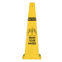 Lamba 36" Safety Cone -  Notice Wash Your Hands