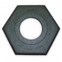 Hexagon Black Recycled Rubber Base for Channelizer Posts - 16lb