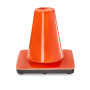  6" Orange Wide Body Mini Traffic Cone