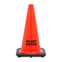 18" Do Not Enter STENCIL Traffic Cone Black Base, 3 lbs
