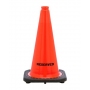 18" Reserved STENCIL Traffic Cone Black Base, 3 lbs