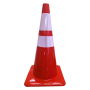 Lakeside 28" 7 lbs Red Traffic Cone w/4" & 6" Reflective Collars