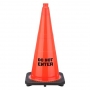 28" Do Not Enter STENCIL Traffic Cone Black Base, 7 lbs