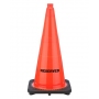 28" Reserved STENCIL Traffic Cone Black Base, 7 lbs