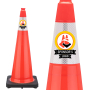 Traffic Cone Ads 6" Collar Sleeve for 36" Cones - 250 Pack