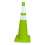 36" All Lime-Green 10 lbs Traffic Cones w/4" and 6" Collars Made in USA