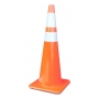36" All Orange 10 lb Traffic Cone w/4" & 6" Collars Made in USA