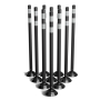Omniflex 48 Inch Black Tubular Traffic Delineator - 10 Pack  