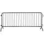 Crowd Control Galvanized Steel 8ft Barricade w/Bridge Feet