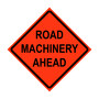 Road Machinery Ahead Roll-Up Traffic Sign