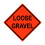 Loose Gravel Roll-Up Traffic Sign