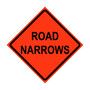 Road Narrows Roll-Up Traffic Sign