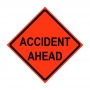 36" x 36" Roll Up Traffic Sign - Accident Ahead