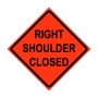 48" x 48" Roll Up Traffic Sign - Right Shoulder Closed
