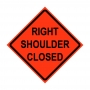 48" x 48" Roll Up Traffic Sign - Right Shoulder Closed
