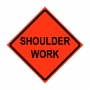48" x 48" Roll Up Traffic Sign - Shoulder Work