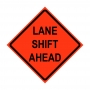 48" x 48" Roll Up Traffic Sign - Lane Shift Ahead