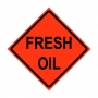 48" x 48" Roll Up Traffic Sign - Fresh Oil