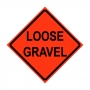36" x 36" Roll Up Traffic Sign - Loose Gravel