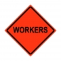 48" x 48" Roll Up Traffic Sign - Workers
