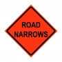 48" x 48" Roll Up Traffic Sign - Road Narrows
