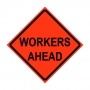 48" x 48" Roll Up Traffic Sign - Workers Ahead