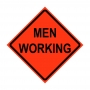 36" x 36" Roll Up Traffic Sign - Men Working