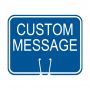 Traffic Cone Sign - CUSTOM MESSAGE (Blue)