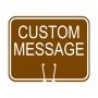 Traffic Cone Sign - CUSTOM MESSAGE (Brown)