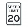 Official MUTCD Speed Limit 20 Traffic Sign