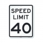 Official MUTCD Speed Limit 40 Traffic Sign