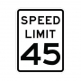 Official MUTCD Speed Limit 45 Traffic Sign