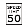 Official MUTCD Speed Limit 50 Traffic Sign