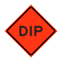 48" x 48" Roll Up Traffic Sign - Dip