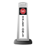 White Reflective Vertical Sign Panel w/Base Option - Do Not Enter Valet Only