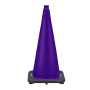 28" Purple Traffic Cone, 7 lb Black Base 