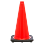 18" Orange Traffic Cone, 3 lb Black Base