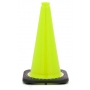 18" Lime Green Traffic Cone Black Base, 3 lbs