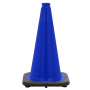 18" Navy Blue Traffic Cone, 3 lb Black Base