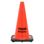 FREE STENCIL 18" Orange Traffic Cone Black Base, 3 lbs