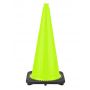 28" Lime Green Traffic Cone Black Base, 7 lbs