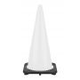 28" White Traffic Cone Black Base, 7 lbs