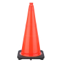 28" Orange Traffic Cone, 7 lb Black Base