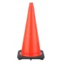 28" Orange Traffic Cone Black Base, 7 lbs