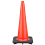28" Slim Orange Traffic Cone, 7 lb Black Base