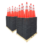 Two Pallets 36" Traffic Cones, 10lb Black Base, w/6" & 4" 3M Reflective Collars - Select Color