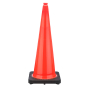 Govt Agency 36" Orange Traffic Cone, 12 lb Black Base 