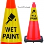 Reflective Cone Message Collar: Wet Paint